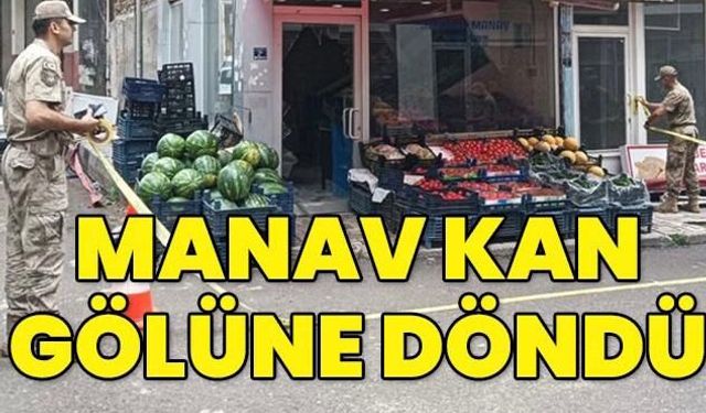Manav kan gölüne döndü