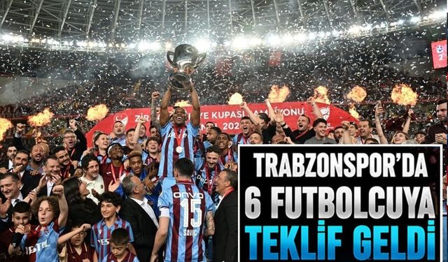 Trabzonspor'da tam 6 futbolcuya transfer teklifi geldi