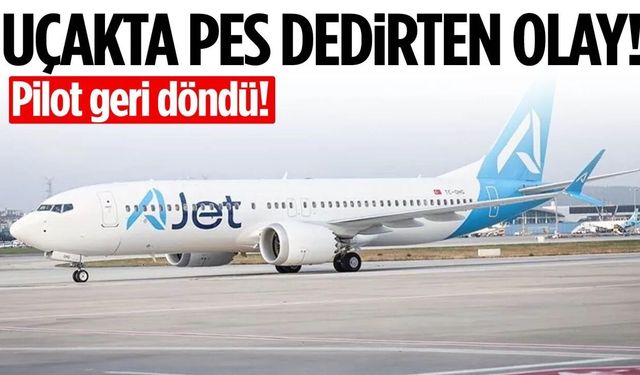 Trabzon'da yolcu uçağı pistten geri döndü!