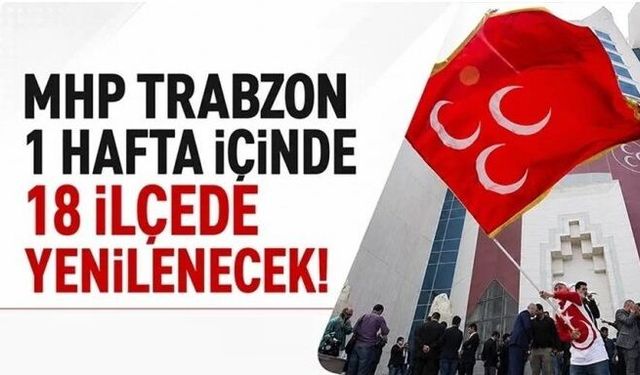 MHP Trabzon ilçe kongre takvimini açıkladı! İşte tarihler ve yerler