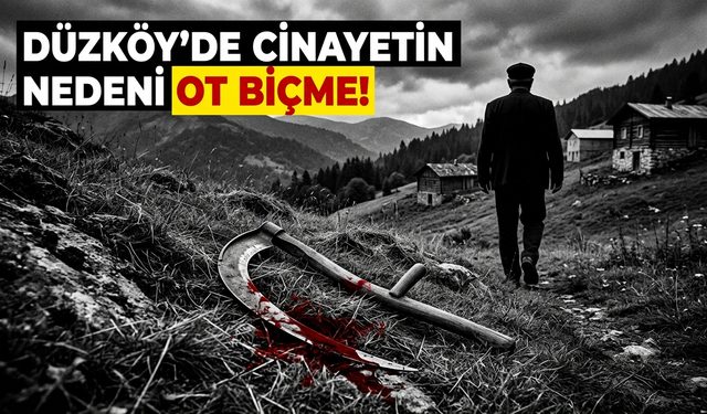 Düzköy’de cinayetin nedeni ot biçme!