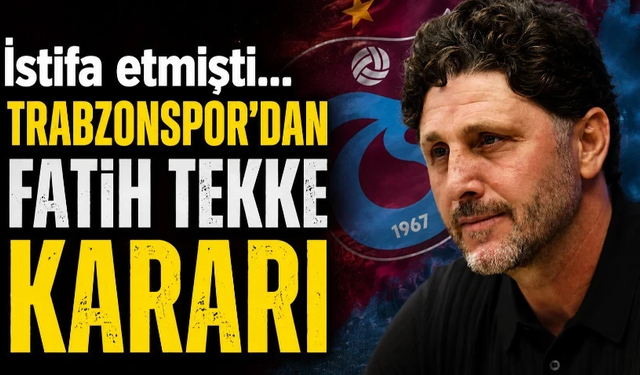 Trabzonspor'dan Fatih Tekke için açıklama!