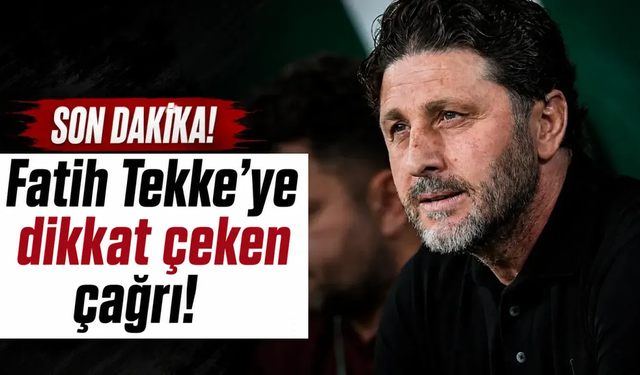 Eski milli futbolcudan Fatih Tekke’ye dikkat çeken çağrı!