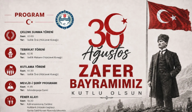 Trabzon’da 30 Ağustos Zafer Bayramı coşkuyla kutlanacak