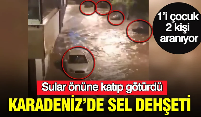 Karadeniz’de sel dehşeti: Sular önüne katıp götürdü