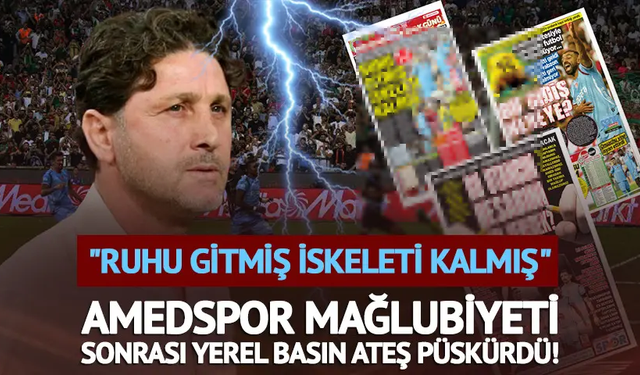 Trabzonspor'da Amedspor mağlubiyeti sonrası yerel basın ateş püskürdü!