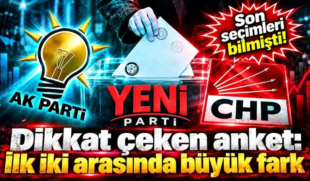 Yeni ankette ilk iki parti arasındaki fark dikkat çekti