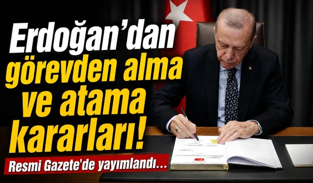 Erdoğan’dan gece yarısı görevden alma ve atama kararları!
