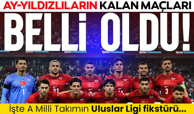 A Milli Futbol Takımı'nın Uluslar Ligi fikstürü!