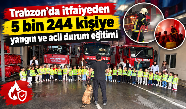 Trabzon’da itfaiyeden 5 bin 244 kişiye yangın ve acil durum eğitimi