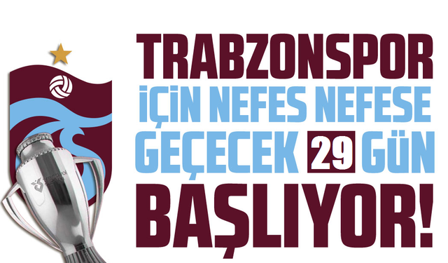 Trabzonspor nefes almayacak: 29 günde tam 8 maç