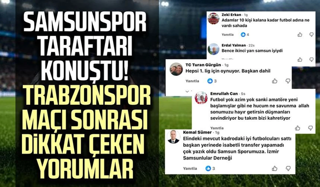 Trabzonspor maçı sonrası dikkat çeken yorumlar