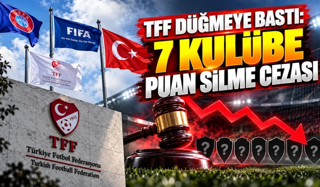 TFF'den 7 kulübe puan silme cezası!