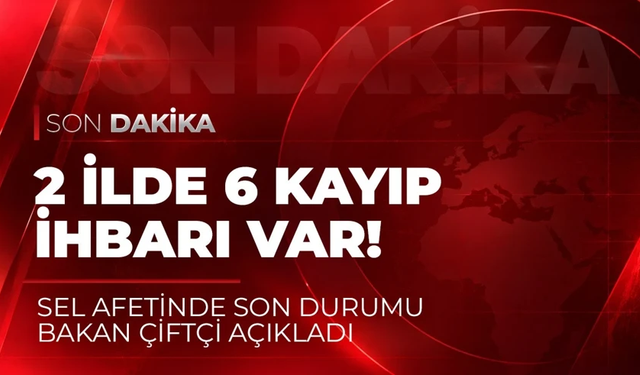 Sel afetinde son durumu Bakan Çiftçi açıkladı! 2 ilde 6 kayıp ihbarı var