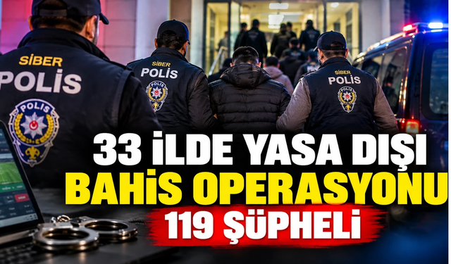 Trabzon’da yasa dışı bahis operasyonu! 33 ilde harekete geçildi