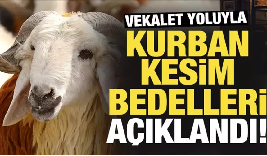 Vekalet yoluyla kurban kesim bedelleri belirlendi