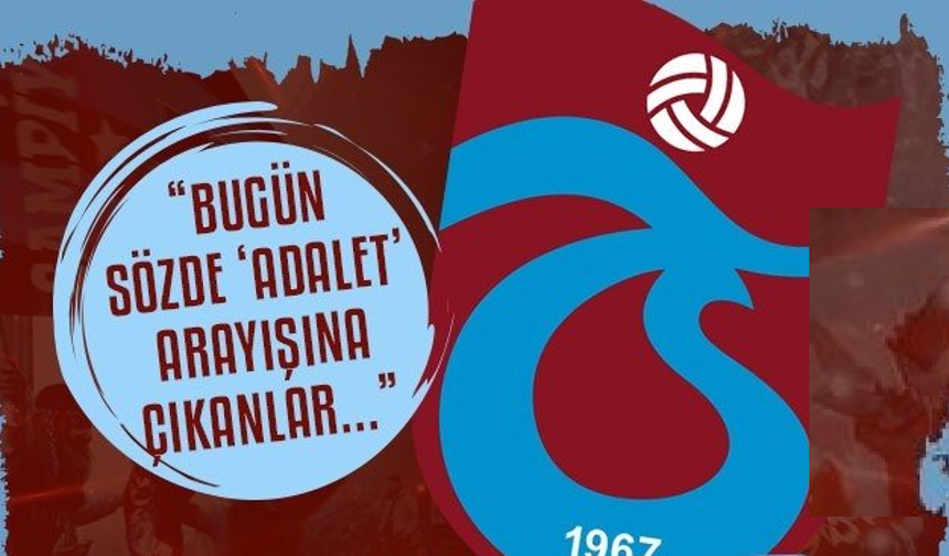 Trabzonspor'dan flaş açıklama: Kendi tarihlerindeki karanlık sayfalarla yüzleşmelidirler!