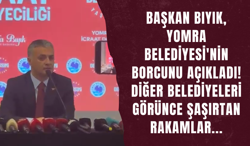 Başkan Bıyık, Yomra Belediyesi'nin borcunu açıkladı! Diğer belediyeleri görünce şaşırtan rakamlar...