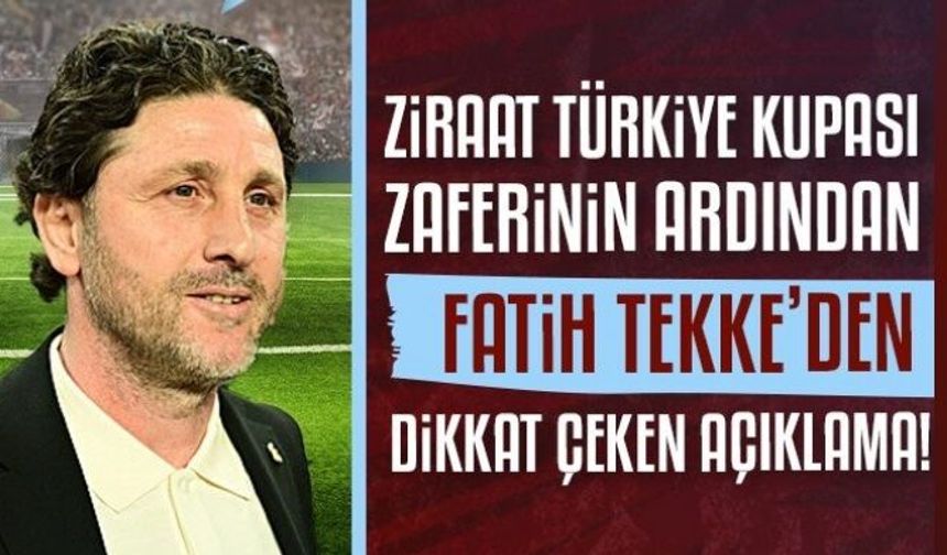 Trabzonspor'da Fatih Tekke: Çok mutluyum!