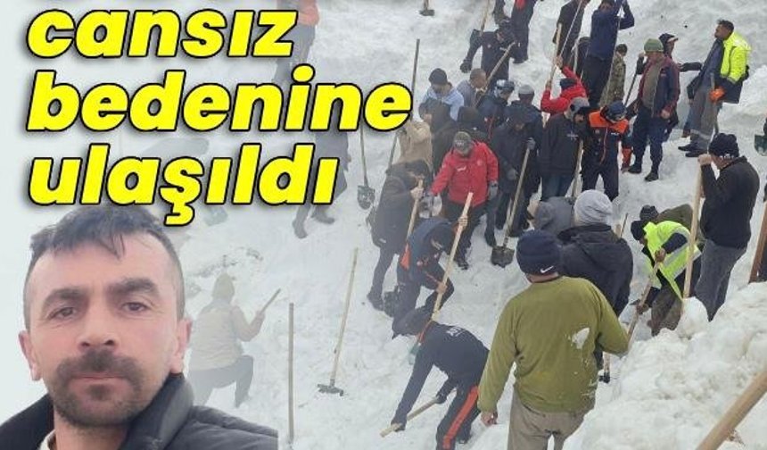 ÇIĞ ALTINDA KALAN ÇOBANIN CANSIZ BEDENİNE ULAŞILDI