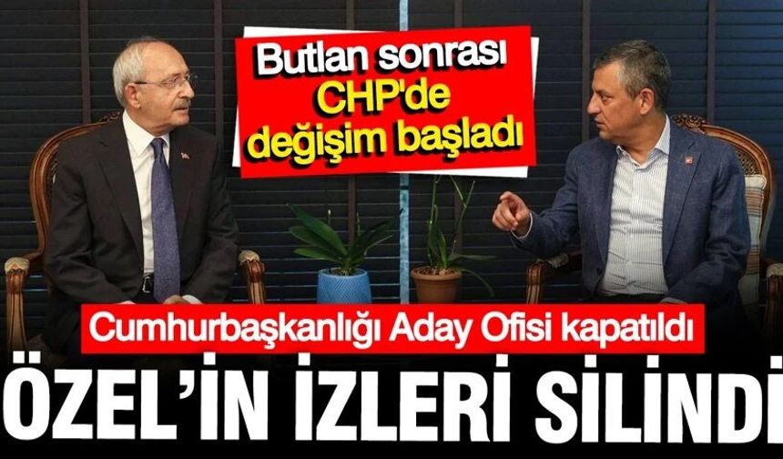 Cumhurbaşkanlığı Aday Ofisi kapatıldı, Özgür Özel'in izleri silindi