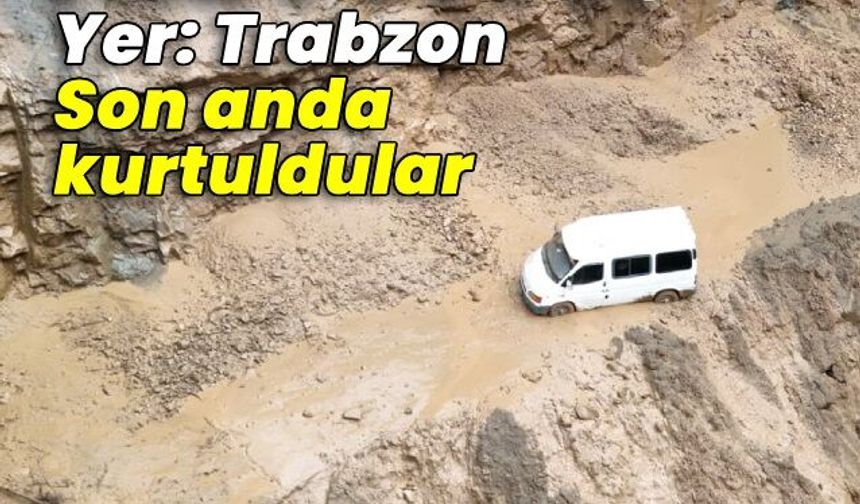 Heyelanda felaket kıl payı!