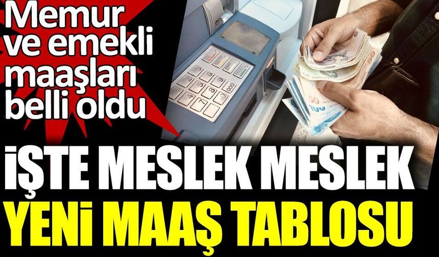 Yeni maaş zammı tablosu belli oldu: İşte tüm detaylar
