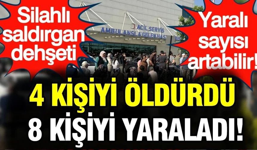 Silahlı saldırgan dehşeti: 4 kişiyi öldürdü, 8 kişiyi yaraladı