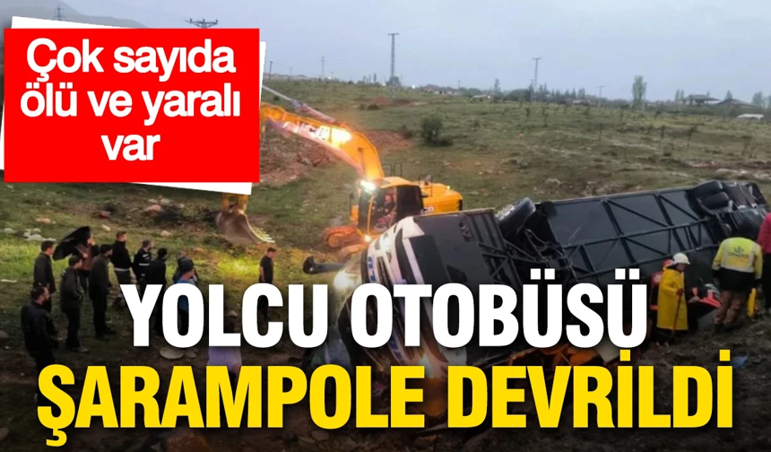 Yolcu otobüsü şarampole devrildi: Çok sayıda ölü ve yaralı var