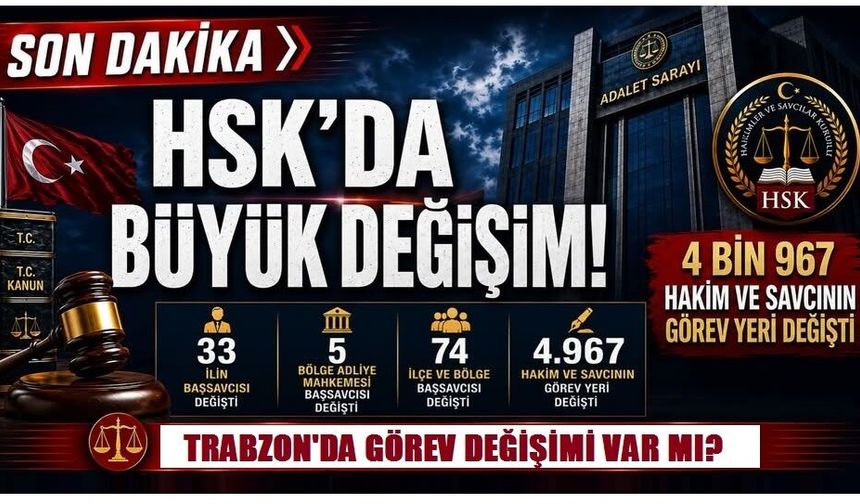 4 bin 967 hakim ve savcının görev yeri değiştirildi