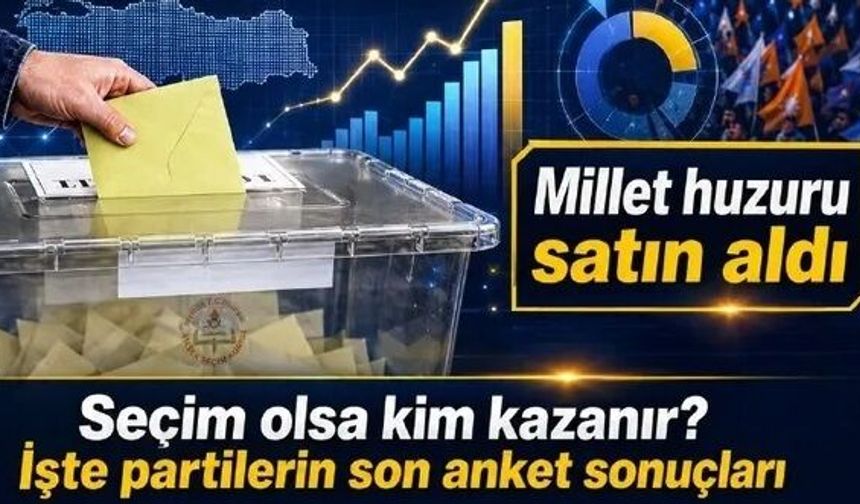 İşte partilerin oy oranları ve son seçim anketi