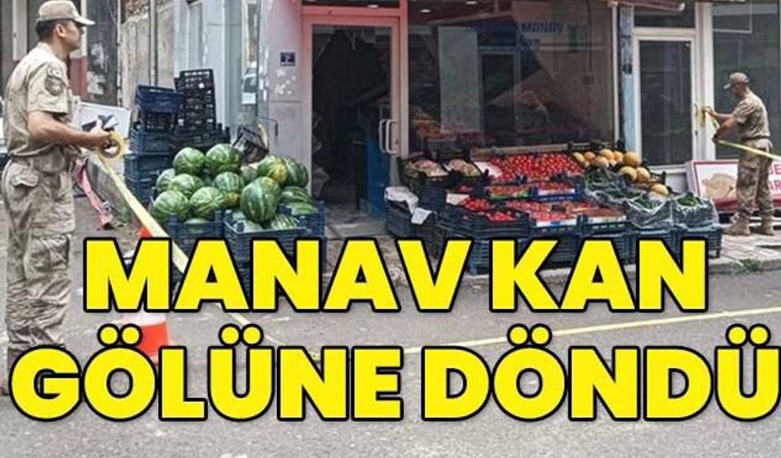 Manav kan gölüne döndü