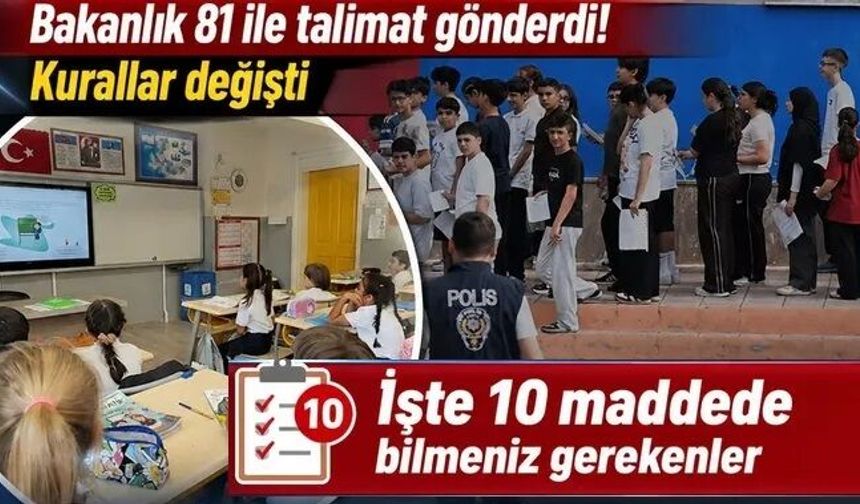 Okullarda yeni dönem! 81 ile talimat gönderildi