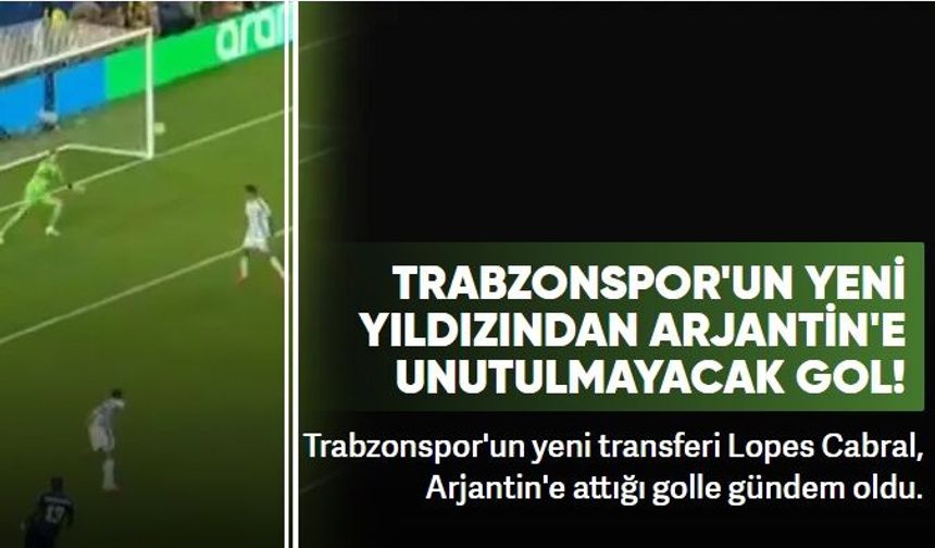 Trabzonspor'un yıldızı Dünya Kupası'nda muhteşem bir gol attı!