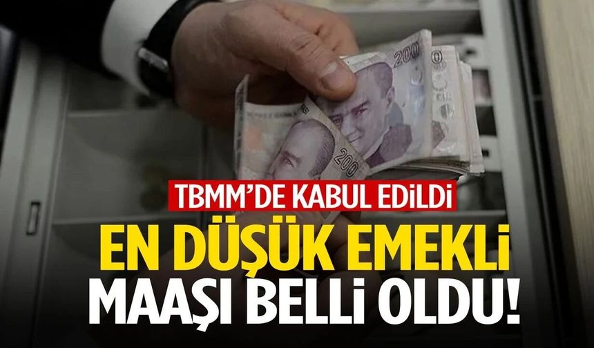 TBMM'de kabul edildi: En düşük emekli maaşı belli oldu!