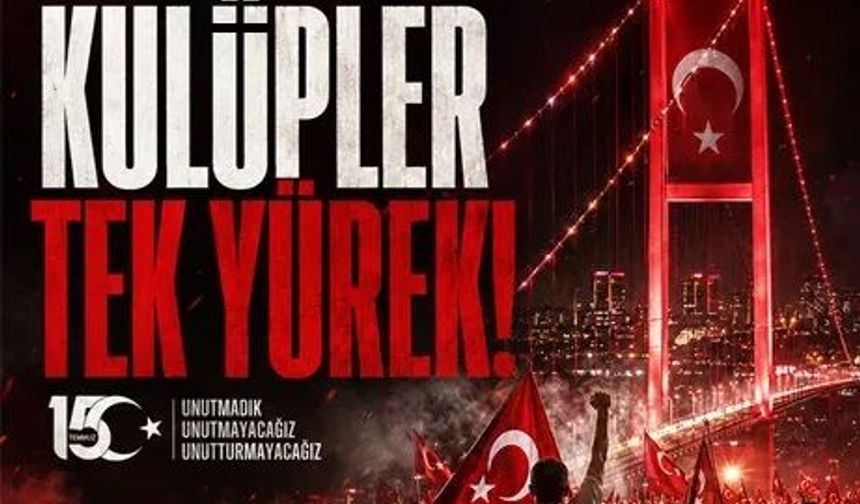 Trabzonspor'dan 15 Temmuz Demokrasi ve Millî Birlik günü mesajı!