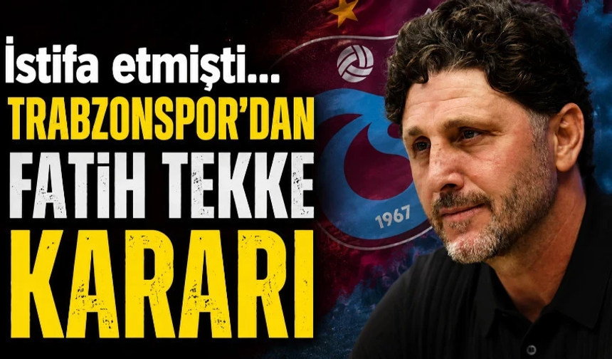 Trabzonspor'dan Fatih Tekke için açıklama!