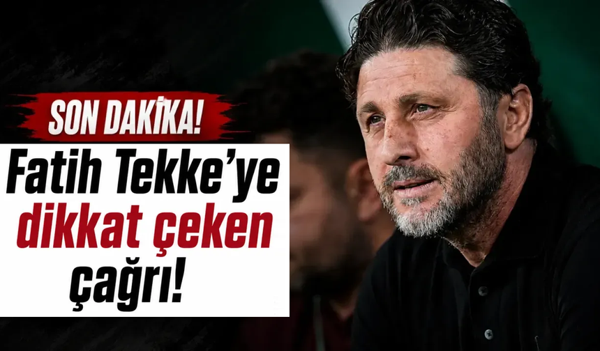 Eski milli futbolcudan Fatih Tekke’ye dikkat çeken çağrı!