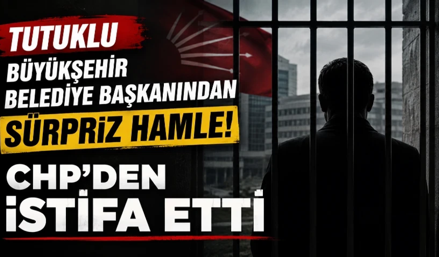 Tutuklu büyükşehir belediye başkanı CHP'den istifa etti
