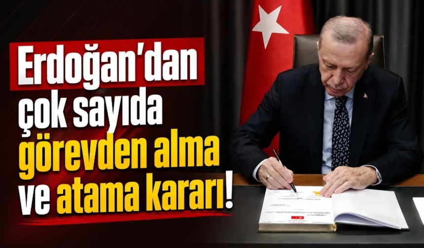 Erdoğan'dan çok sayıda görevden alma ve atama kararı!