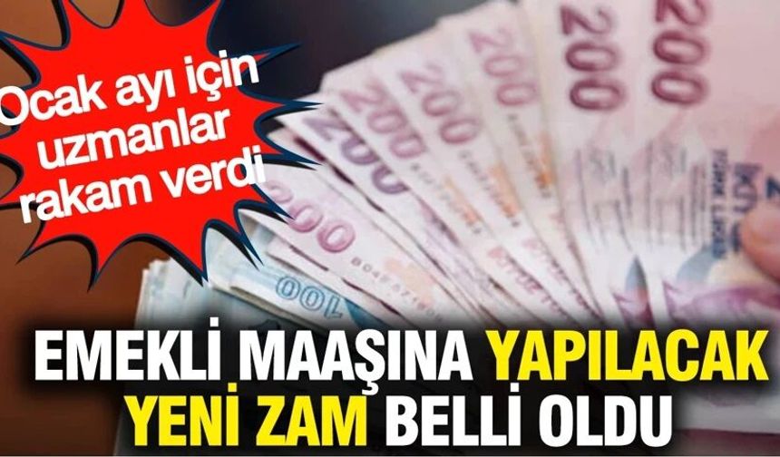 Emekli maaşına yapılacak yeni zam belli oldu: Ocak ayı için uzmanlar rakam verdi
