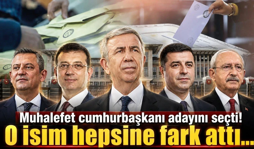 Muhalefet Cumhurbaşkanı adayını seçti! O isim hepsine fark attı…