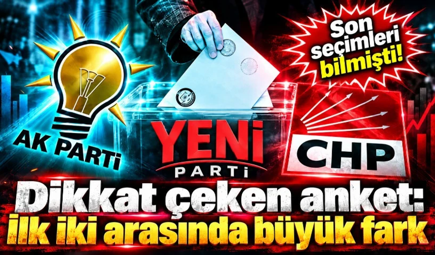 Yeni ankette ilk iki parti arasındaki fark dikkat çekti