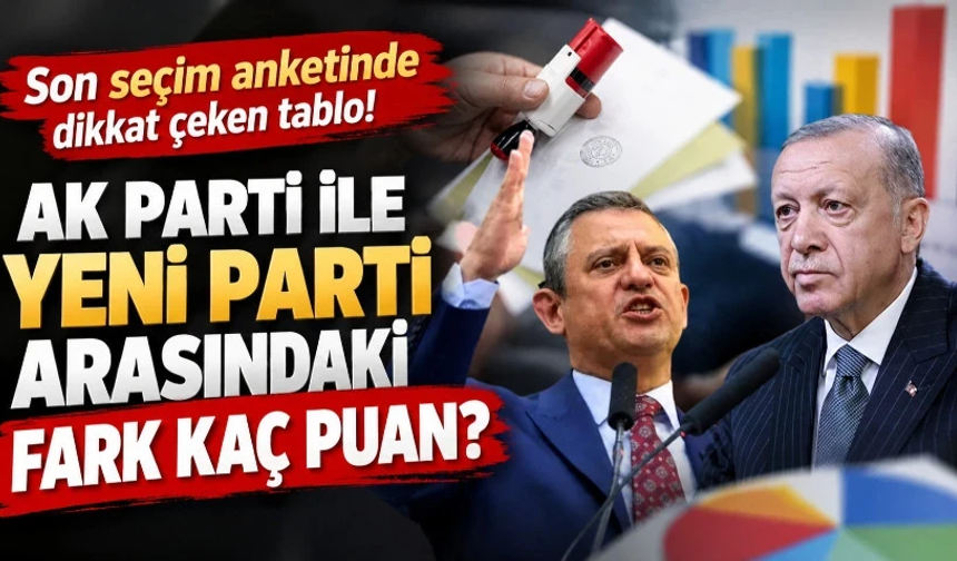 AK Parti ile Yeni Parti arasındaki fark kaç puan?