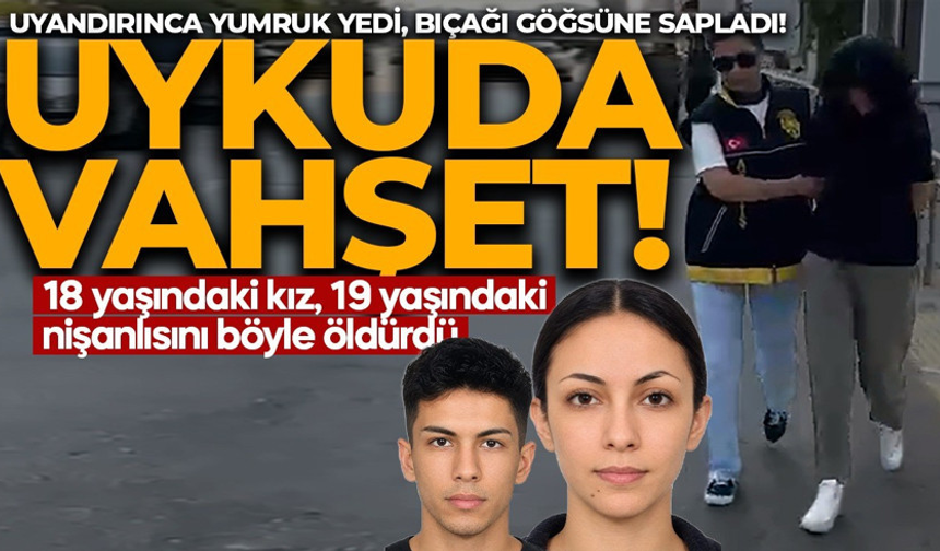 Uyandırdığı nişanlısı yumruk atınca genç kadın öldürdü!