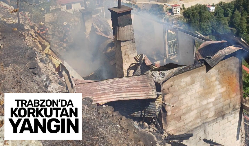 Trabzon’da iki kardeşin evi alevlere teslim oldu!