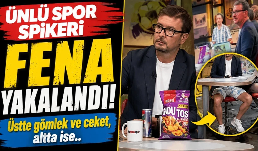 Ünlü spor spikeri fena yakalandı! Yayına iç çamaşırıyla çıkmış