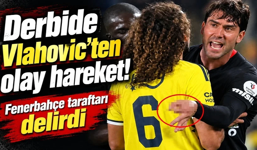 Derbide Vlahovic'ten olay hareket! Fenerbahçe taraftarı delirdi