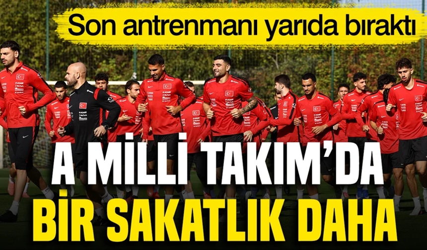 Bir sakatlık daha...