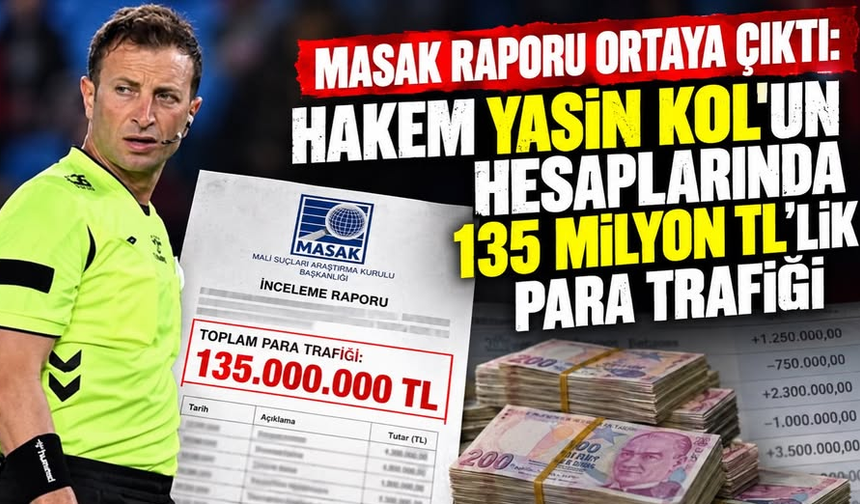 Hakem Yasin Kol’un MASAK raporu ortaya çıktı
